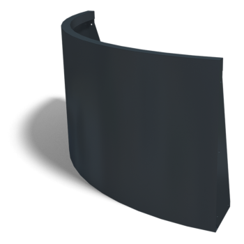 Mur de soutènement en acier - Courbe extérieure - 100 x 100 x 60 cm - Autre couleur RAL