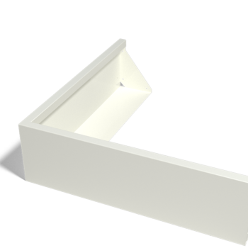 Mur de soutènement en acier - Angle extérieur - 100 x 100 x 30 cm - RAL9005 mat (noir)