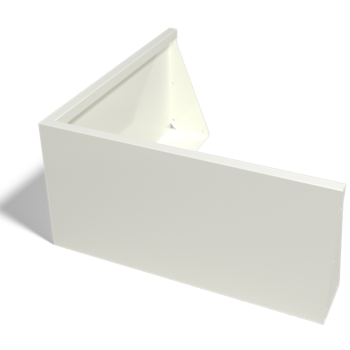 Mur de soutènement en acier - Angle extérieur - 100 x 100 x 50 cm - RAL9010 mat (blanc)