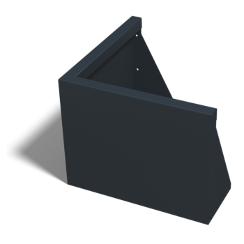 Mur de soutènement en acier - Angle extérieur - 50 x 50 x 40 cm - RAL9010 mat (blanc)