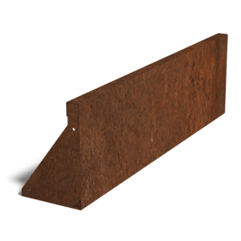 Mur de soutènement en acier corten droit 100 cm (hauteur 30 cm)
