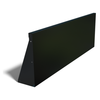 Mur de soutènement en acier - Droit - 150 x 50 cm - RAL9005 mat (noir)
