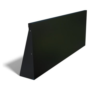 Mur de soutènement en acier - Droit - 150 x 60 cm - RAL9010 mat (blanc)