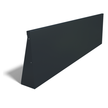 Mur de soutènement en acier - Droit - 200 x 60 cm - RAL9010 mat (blanc)