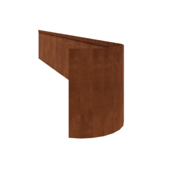 Bordures de jardin en acier Corten - Écrasé FLEX - Hauteur 45 cm - 240 cm