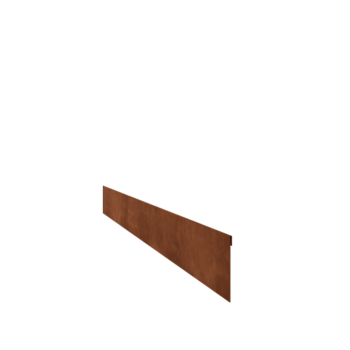 Bordure en acier corten à bord aplati 13 cm (longueur 240 cm)