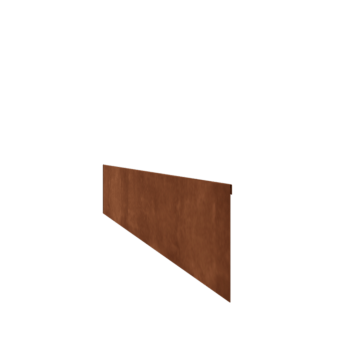Bordure en acier corten à bord aplati 23 cm (longueur 240 cm)