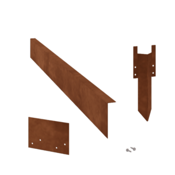 Bordures de jardin en acier Corten - Corpulent - Hauteur 12 cm - Kit complet 24 mètre