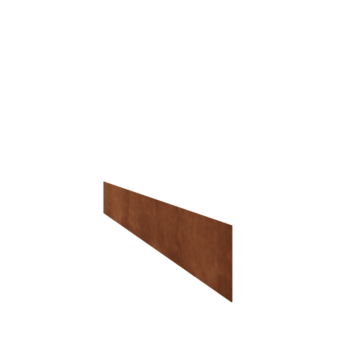 Bordure en acier corten lisse 15cm (longueur 240 cm)