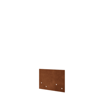 Plaque d'accouplement en acier corten droite basse 12 - 15 cm