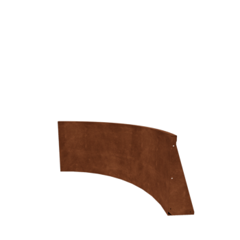 Mur de soutènement en acier Corten - Courbe intérieure - 100 x 100 x 60 cm