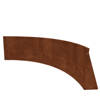 Mur de soutènement en acier Corten - Courbe intérieure - 150 x 150 x 60 cm