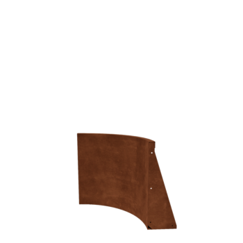 Mur de soutènement en acier Corten - Courbe intérieure - 50 x 50 x 60 cm