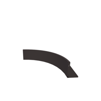 Mur de soutènement en acier - Courbe intérieure - 100 x 100 x 30 cm - RAL7016 mat (gris anthracite)