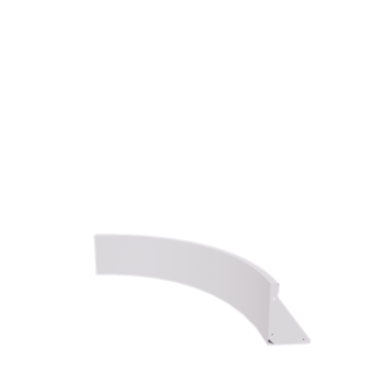 Mur de soutènement en acier - Courbe intérieure - 100 x 100 x 30 cm - RAL9010 mat (blanc)