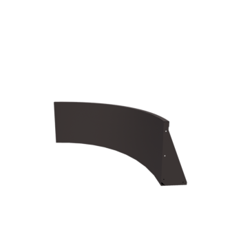 Mur de soutènement en acier - Courbe intérieure - 100 x 100 x 50 cm - RAL7016 mat (gris anthracite)