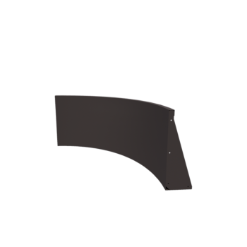 Mur de soutènement en acier - Courbe intérieure - 100 x 100 x 60 cm - RAL7016 mat (gris anthracite)
