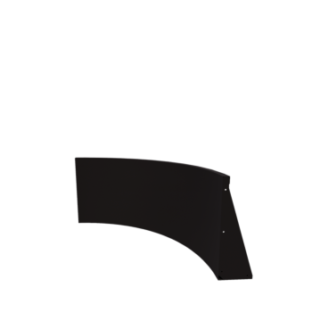 Mur de soutènement en acier - Courbe intérieure - 100 x 100 x 60 cm - RAL9005 mat (noir)