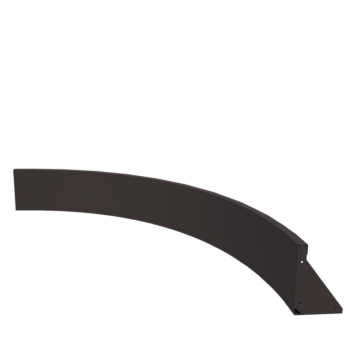 Mur de soutènement en acier - Courbe intérieure - 150 x 150 x 30 cm - RAL7016 mat (gris anthracite)