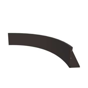 Mur de soutènement en acier - Courbe intérieure - 150 x 150 x 40 cm - RAL7016 mat (gris anthracite)
