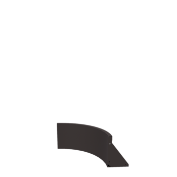 Mur de soutènement en acier - Courbe intérieure - 50 x 50 x 30 cm - RAL7016 mat (gris anthracite)