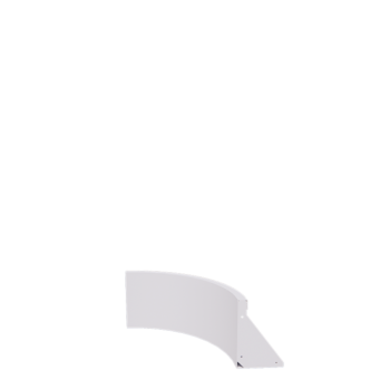 Mur de soutènement en acier - Courbe intérieure - 50 x 50 x 30 cm - RAL9010 mat (blanc)