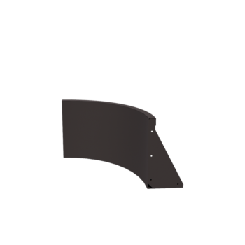 Mur de soutènement en acier - Courbe intérieure - 50 x 50 x 40 cm - RAL7016 mat (gris anthracite)