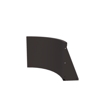 Mur de soutènement en acier - Courbe intérieure - 50 x 50 x 50 cm - RAL7016 mat (gris anthracite)