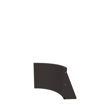 Mur de soutènement en acier - Courbe intérieure - 50 x 50 x 50 cm - RAL9005 mat (noir)