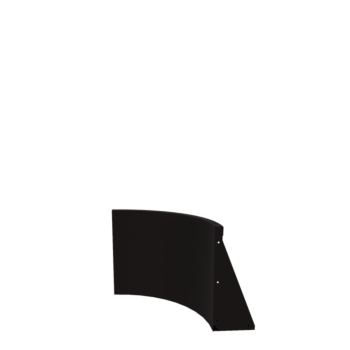 Mur de soutènement en acier - Courbe extérieure - 50 x 50 x 50 cm - RAL9005 mat (noir)