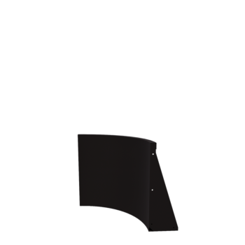 Mur de soutènement en acier - Courbe intérieure - 50 x 50 x 60 cm - RAL9005 mat (noir)