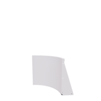 Mur de soutènement en acier - Courbe intérieure - 50 x 50 x 60 cm - RAL9010 mat (blanc)