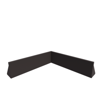 Mur de soutènement en acier - Angle intérieur - 100 x 100 x 30 cm - RAL7016 mat (gris anthracite)