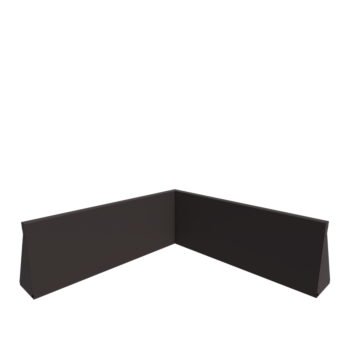 Mur de soutènement en acier - Angle intérieur - 100 x 100 x 40 cm - RAL7016 mat (gris anthracite)