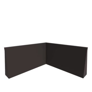 Mur de soutènement en acier - Angle intérieur - 100 x 100 x 60 cm - Autre couleur RAL