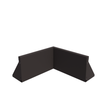 Mur de soutènement en acier - Angle intérieur - 50 x 50 x 30 cm - RAL7016 mat (gris anthracite)
