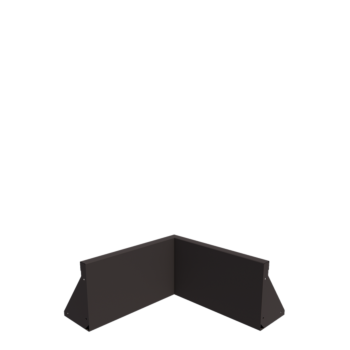 Mur de soutènement en acier - Angle intérieur - 50 x 50 x 30 cm - RAL7016 mat (gris anthracite)