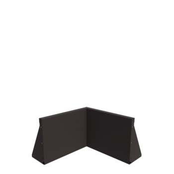 Mur de soutènement en acier - Angle intérieur - 50 x 50 x 40 cm - RAL7016 mat (gris anthracite)