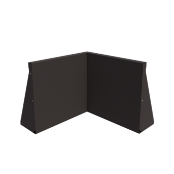 Mur de soutènement en acier - Angle intérieur - 50 x 50 x 50 cm - RAL7016 mat (gris anthracite)