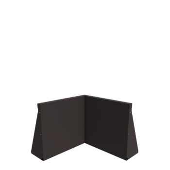 Mur de soutènement en acier - Angle intérieur - 50 x 50 x 50 cm - RAL7016 mat (gris anthracite)