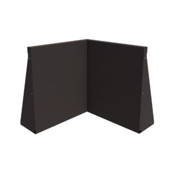 Mur de soutènement en acier - Angle intérieur - 50 x 50 x 60 cm - RAL7016 mat (gris anthracite)