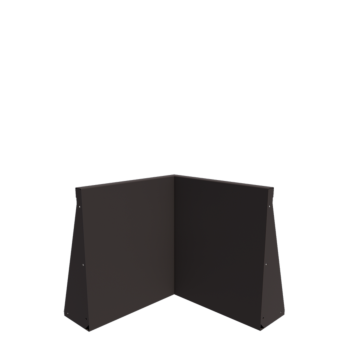 Mur de soutènement en acier - Angle intérieur - 50 x 50 x 60 cm - Autre couleur RAL