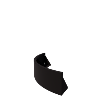 Mur de soutènement en acier - Courbe extérieure - 100 x 100 x 30 cm - RAL9005 mat (noir)