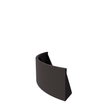 Mur de soutènement en acier - Courbe extérieure - 100 x 100 x 40 cm - RAL7016 matt (gris anthracite)