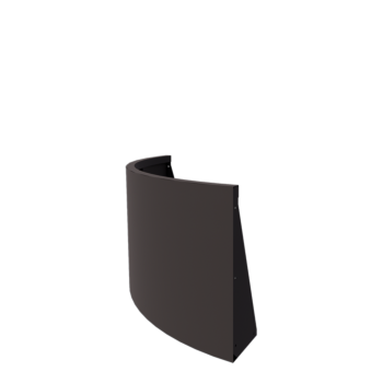 Mur de soutènement en acier - Courbe extérieure - 100 x 100 x 60 cm - RAL7016 matt (gris anthracite)
