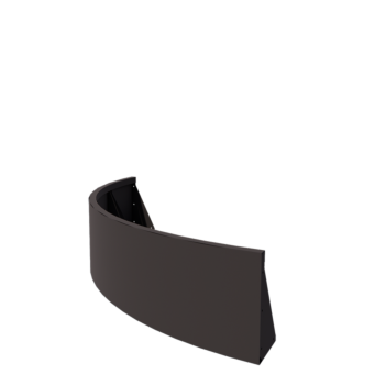 Mur de soutènement en acier - Courbe extérieure - 150 x 150 x 40 cm - Autre couleur RAL