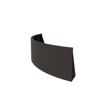 Mur de soutènement en acier - Courbe extérieure - 150 x 150 x 50 cm - RAL7016 mat (gris anthracite)
