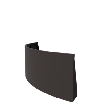 Mur de soutènement en acier - Courbe extérieure - 150 x 150 x 60 cm - RAL7016 mat (gris anthracite)