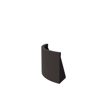 Mur de soutènement en acier - Courbe extérieure - 50 x 50 x 40 cm - RAL7016 mat (gris anthracite)