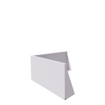 Mur de soutènement en acier - Angle extérieur - 100 x 100 x 50 cm - RAL9010 mat (blanc)